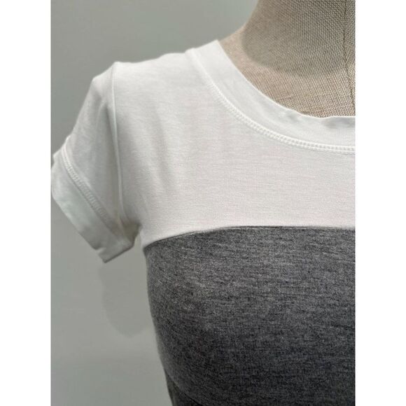 BCBGMaxAzria Short Sleeve Colorblock Stripe Dress Size S - Picture 2 of 5